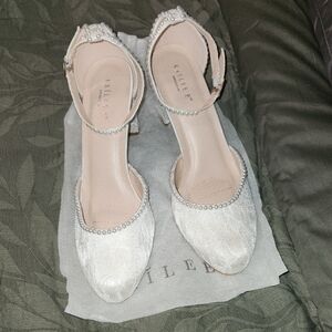 White Sophisticated Heels with Ankle Straps